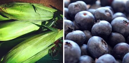 Sweet Corn and Local Blueberries