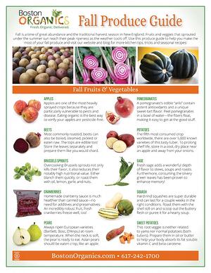 2014 Fall Produce Guide - page1 | Boston Organics