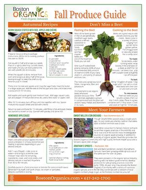 2014 Fall Produce Guide - page2 | Boston Organics