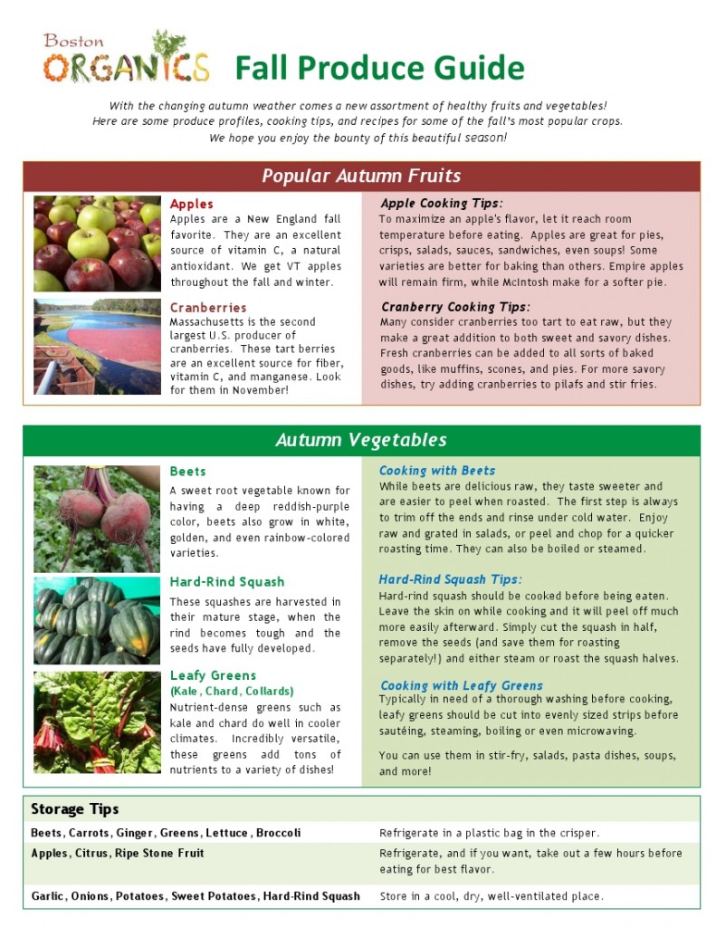 an image from the blogpost Fall Produce Guide!