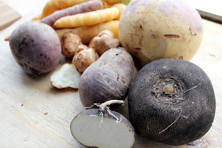 Local Organic Produce | Black Radish, Beet, Rutabaga