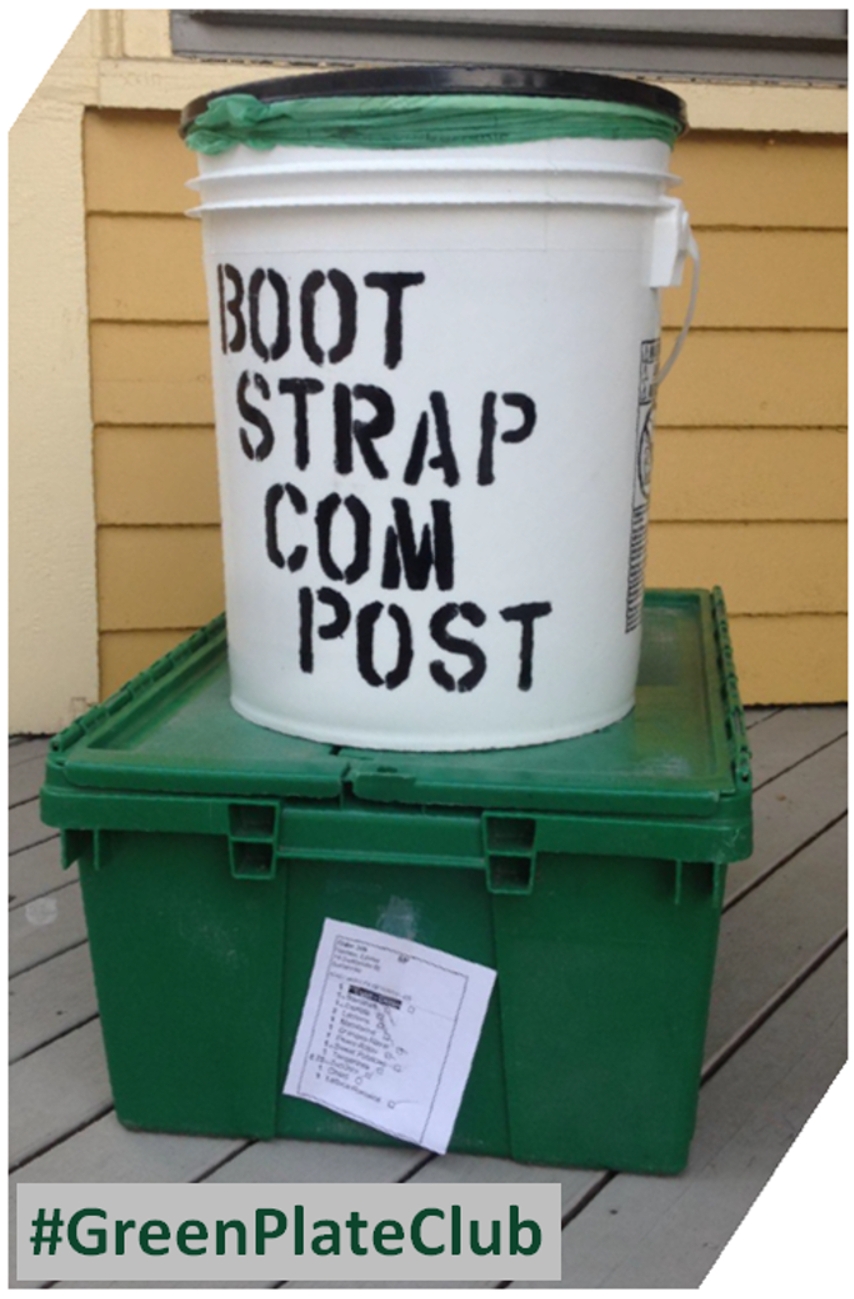 Bootstrap Compost bucket and Boston Organics bin