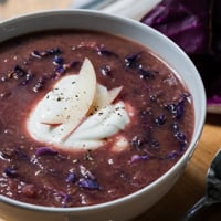 Red Cabbage and Apple Soup