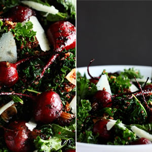 Roasted Beet and Kale Salad