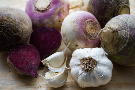 Local Organic Produce Boston | Garlic Beet Turnip