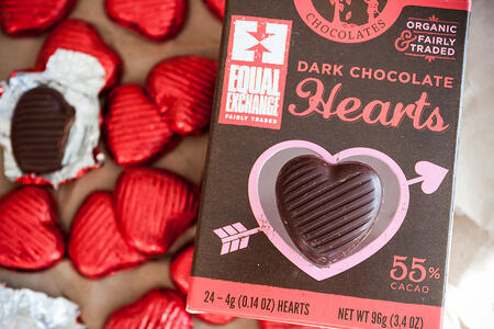 Valentine's Day Chocolate Hearts |Fair Trade Organic Equal Exchange