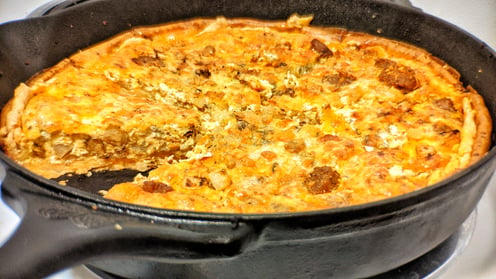 Turnip_Chorizo_Quiche_Cooked