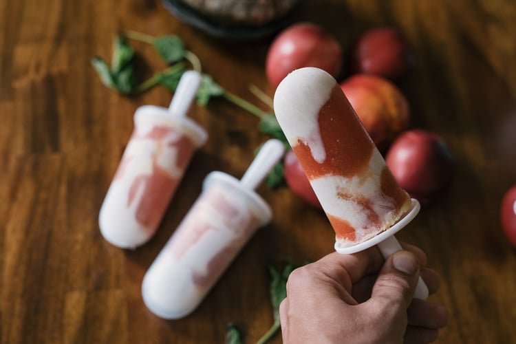 Nectarine and Greek Yogurt Popsicles