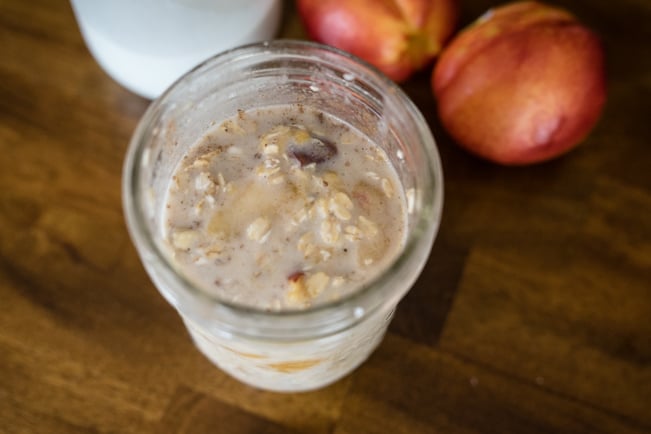 Peaches and Cream Overnight Oats