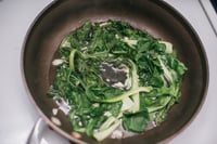 Boston Organics - Steamed Eggs in a Bed of Greens