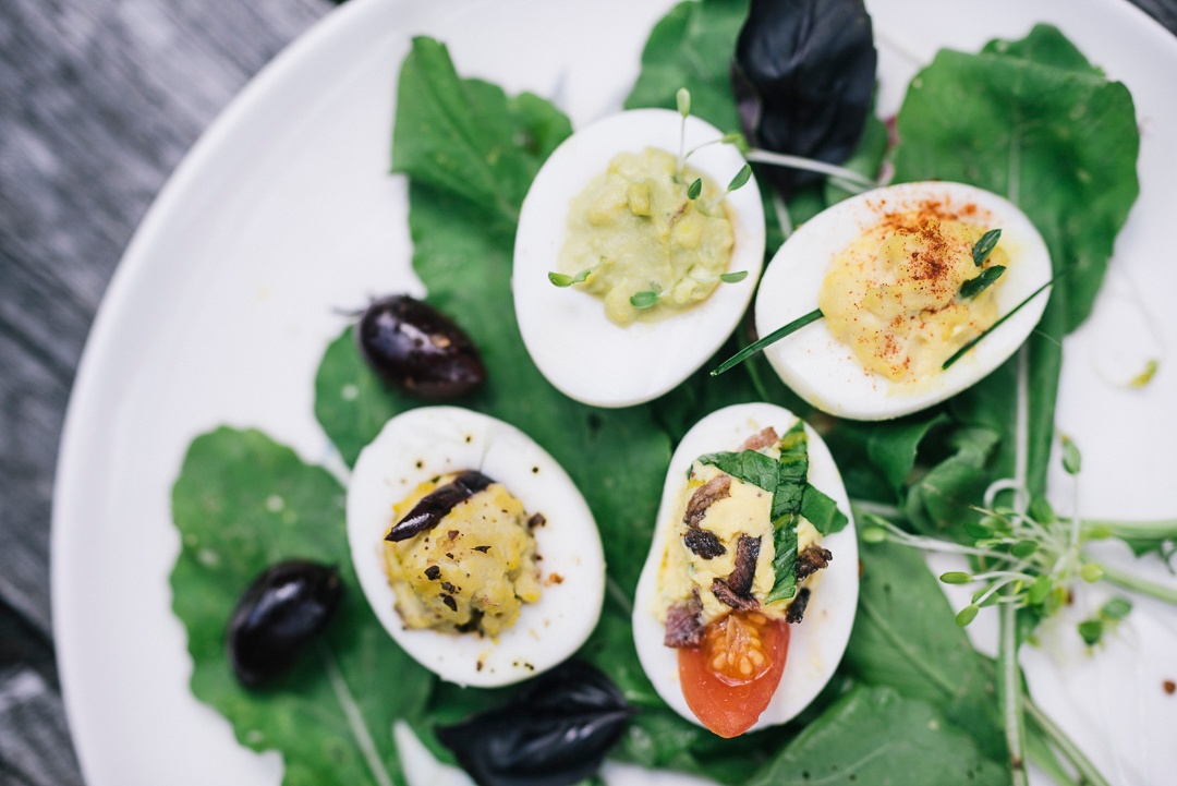 Boston Organics - Deviled Eggs Four Ways