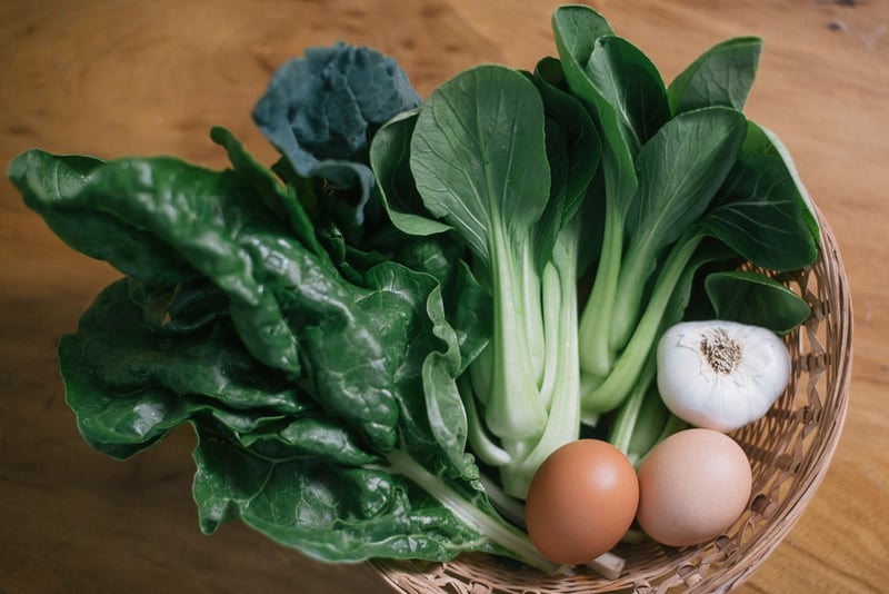 Organic Bok Choy, Chard, Eggs and Garlic | Boston Organics