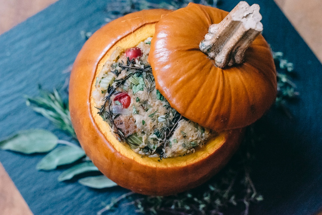 Vegan Stuffing in Pumpkin by Boston Organics