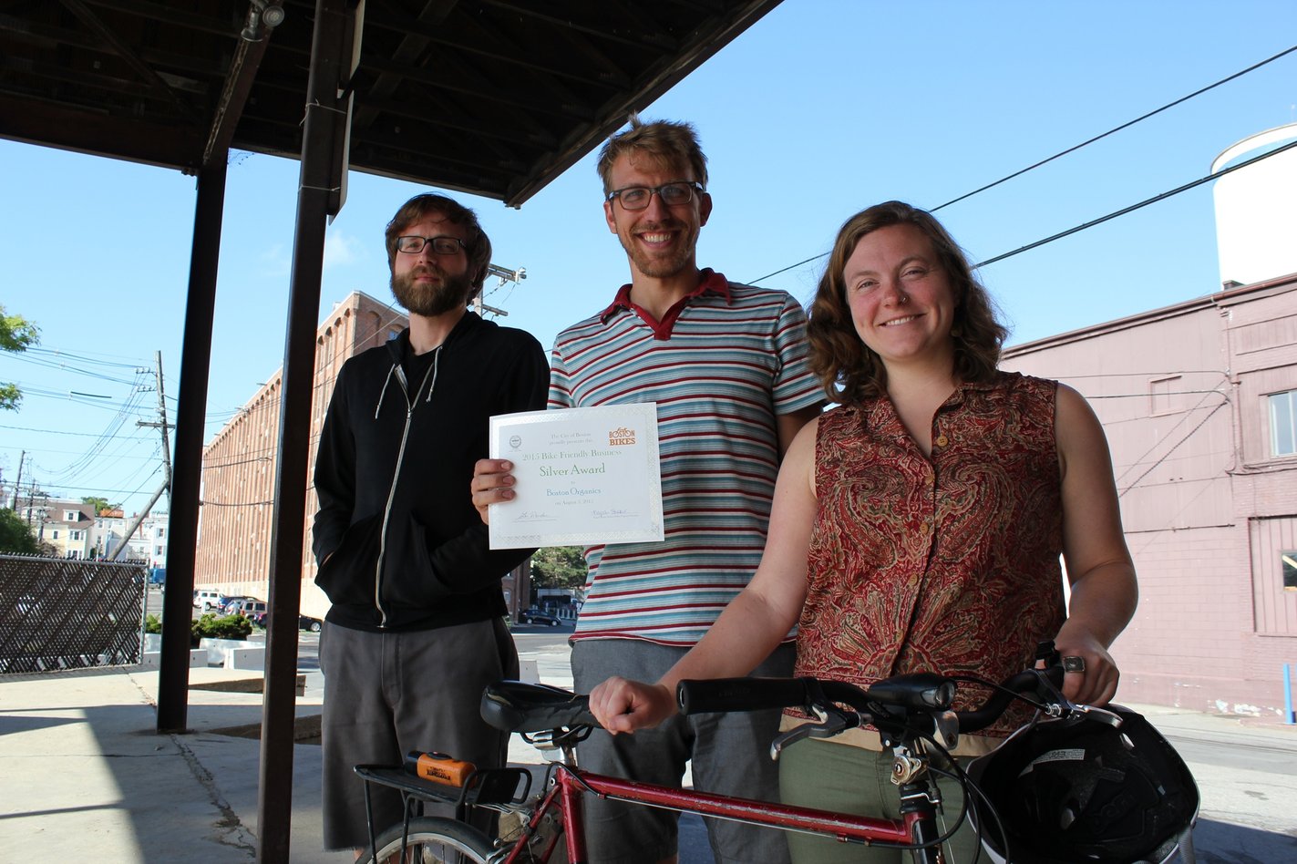 Boston Organics - Bike Friendly Business Award recipient