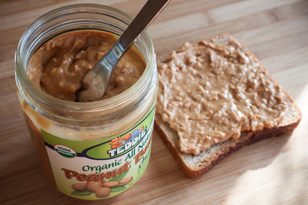 Boston Organics - Peanut butter makes a great snack. 