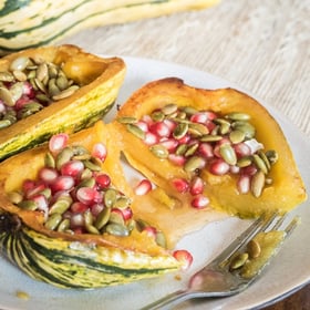 delicata-squash-with-honey-pomegranate-seeds-and-pepitas