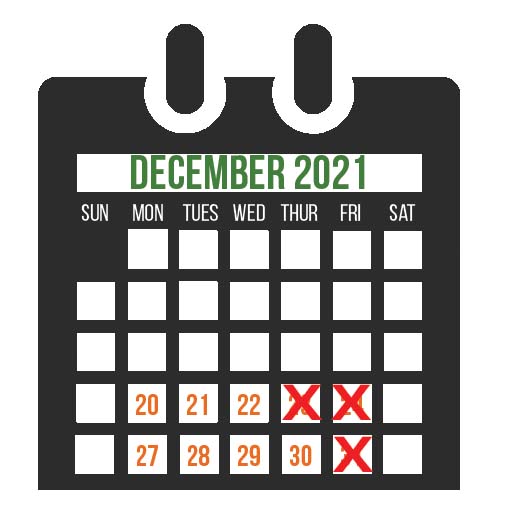 an image from the blogpost Holiday Delivery Schedule & Deadlines 2021