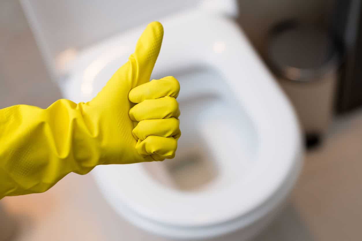 put coarse salt in your toilet every evening here is